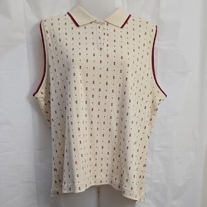LIZGOLF by Liz Claiborne Sleeveless Top, 100% Cotton, Size XL, new See Photos!